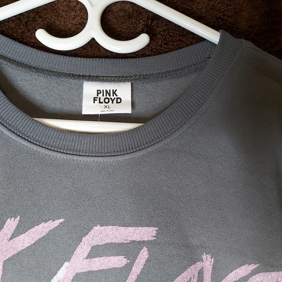 💢SOLD💢Women's Pink Floyd Cropped Top Sweatshirt- Gray - Picture 4 of 10